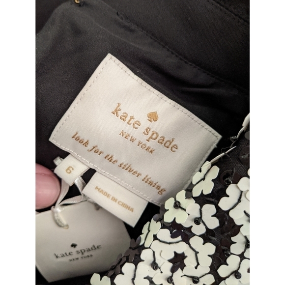 🆕 Kate Spade Bradie Dress Pop of Color Black - Picture 8 of 13
